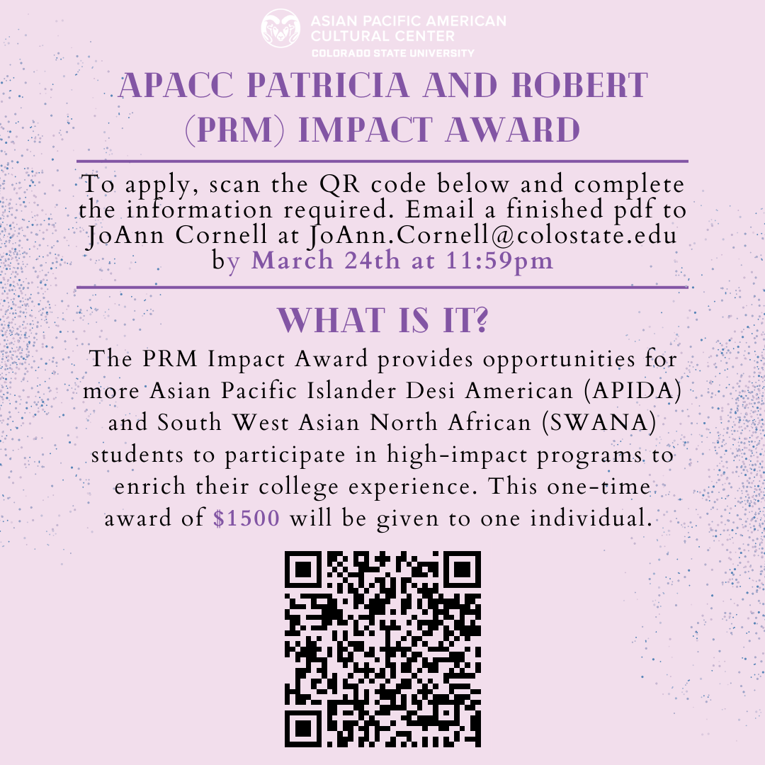 Patricia and Robert (PRM) Impact Award Deadline